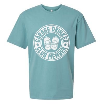 Garage Drinker Club Member Day Drinking Dad Beer Sueded Cloud Jersey T-Shirt