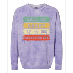 Gamer Dad Call Of DaddyCall Of Dad Parenting Ops Premium Colorblast Crewneck Sweatshirt