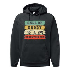 Gamer Dad Call Of DaddyCall Of Dad Parenting Ops Premium Performance Fleece Hoodie