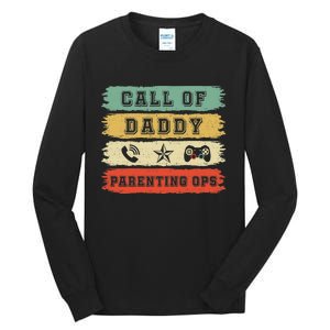 Gamer Dad Call Of DaddyCall Of Dad Parenting Ops Premium Tall Long Sleeve T-Shirt