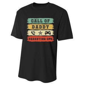 Gamer Dad Call Of DaddyCall Of Dad Parenting Ops Premium Performance Sprint T-Shirt