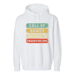 Gamer Dad Call Of DaddyCall Of Dad Parenting Ops Premium Garment-Dyed Fleece Hoodie