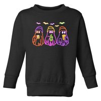 Ghost Drinking Coffee Funny Halloween Costume Coffee Lover Gift Toddler Sweatshirt