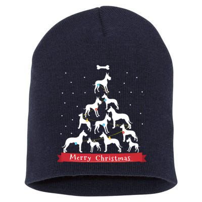 Great Dane Christmas Tree Short Acrylic Beanie