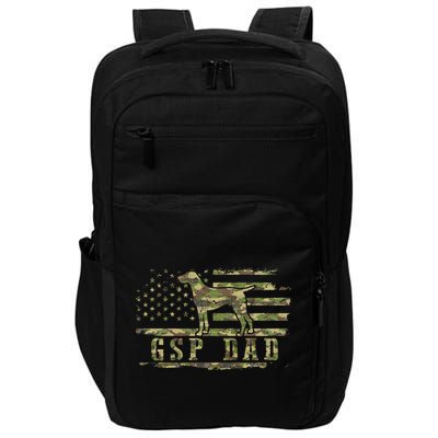 Gsp Dad Camo American Flag German Shorthaired Pointer Dog Impact Tech Backpack