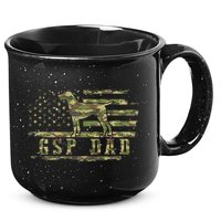 Gsp Dad Camo American Flag German Shorthaired Pointer Dog 15oz Campfire Ceramic Mug