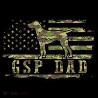 Gsp Dad Camo American Flag German Shorthaired Pointer Dog Premium T-Shirt