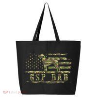 Gsp Dad Camo American Flag German Shorthaired Pointer Dog 25L Jumbo Tote