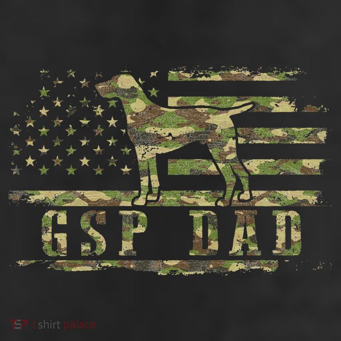 Gsp Dad Camo American Flag German Shorthaired Pointer Dog 25L Jumbo Tote