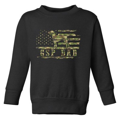 Gsp Dad Camo American Flag German Shorthaired Pointer Dog Toddler Sweatshirt