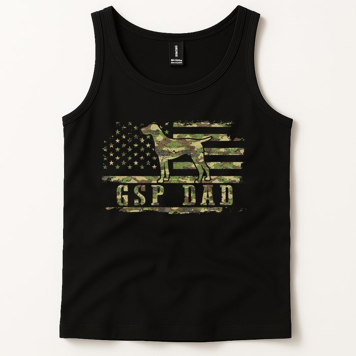 Gsp Dad Camo American Flag German Shorthaired Pointer Dog Tank Top
