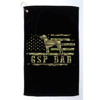 Gsp Dad Camo American Flag German Shorthaired Pointer Dog Golf Towel