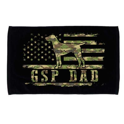Gsp Dad Camo American Flag German Shorthaired Pointer Dog Microfiber Hand Towel