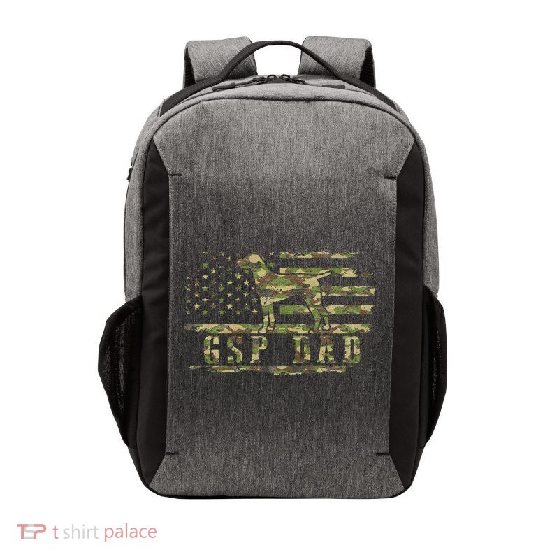 Gsp Dad Camo American Flag German Shorthaired Pointer Dog Vector Backpack