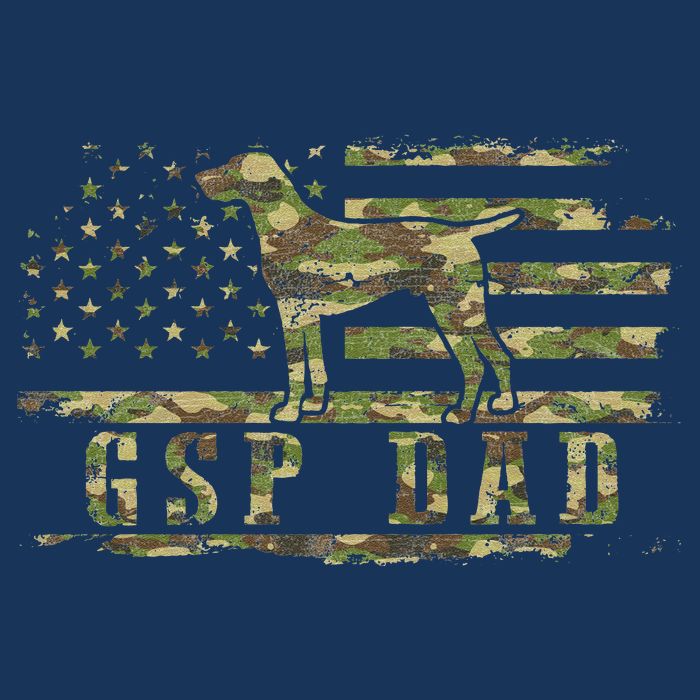 Gsp Dad Camo American Flag German Shorthaired Pointer Dog Infant Baby Jersey Bodysuit