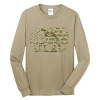 Gsp Dad Camo American Flag German Shorthaired Pointer Dog Tall Long Sleeve T-Shirt