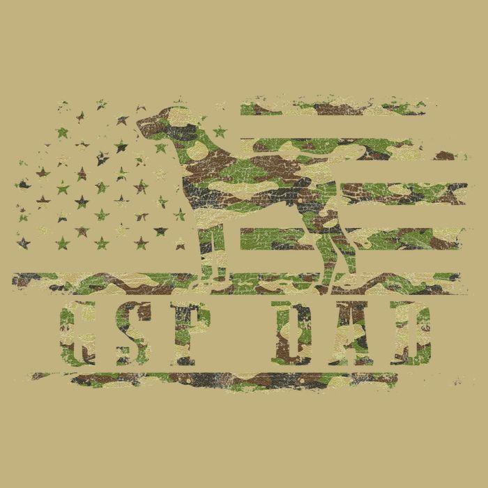 Gsp Dad Camo American Flag German Shorthaired Pointer Dog Tall Long Sleeve T-Shirt