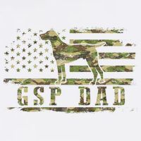 Gsp Dad Camo American Flag German Shorthaired Pointer Dog Garment-Dyed Sweatshirt