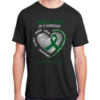 Green Dad CP Warrior Son Daughter Cerebral Palsy Awareness Adult ChromaSoft Performance T-Shirt