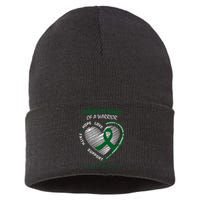 Green Dad CP Warrior Son Daughter Cerebral Palsy Awareness Sustainable Knit Beanie