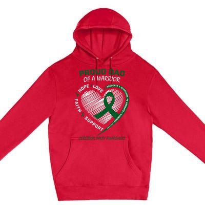 Green Dad CP Warrior Son Daughter Cerebral Palsy Awareness Premium Pullover Hoodie