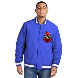 Game Day Cardinal Cool C.A.R.D.I.N.A.L.S In Sunglasses Insulated Varsity Jacket