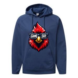 Game Day Cardinal Cool C.A.R.D.I.N.A.L.S In Sunglasses Performance Fleece Hoodie