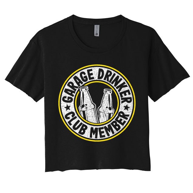 Garage Drinker Club Member Women's Crop Top Tee