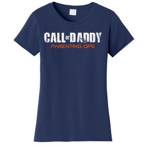 Gamer Dad Call Of Daddy Parenting Ops Funny Fathers Day Women's T-Shirt