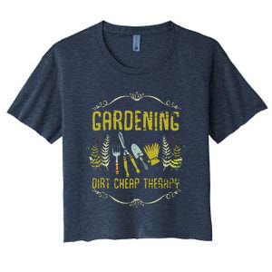 Gardening Dirt Cheap Therapy Gardener Tank Top Women's Crop Top Tee