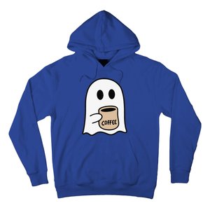 Ghost Drinking Coffee Funny Halloween Costume Coffee Lover Hoodie