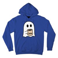 Ghost Drinking Coffee Funny Halloween Costume Coffee Lover Hoodie