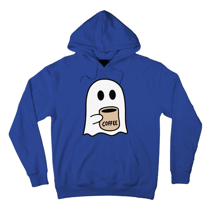 Ghost Drinking Coffee Funny Halloween Costume Coffee Lover Hoodie