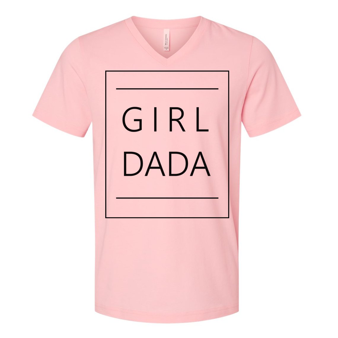 Girl Dada Cute Gift For Dad V-Neck T-Shirt