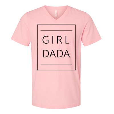 Girl Dada Cute Gift For Dad V-Neck T-Shirt