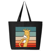 Giraffe Drinking Coffee Retro Sunset 25L Jumbo Tote