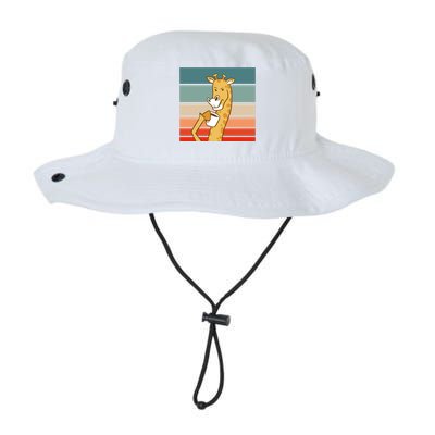 Giraffe Drinking Coffee Retro Sunset Legacy Cool Fit Booney Bucket Hat