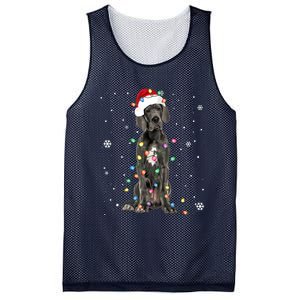 Great Dane Csanta Hat Fairy Lights Pajama Dog Lover Mesh Reversible Basketball Jersey Tank