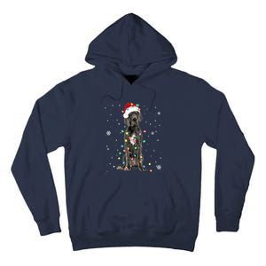 Great Dane Csanta Hat Fairy Lights Pajama Dog Lover Tall Hoodie