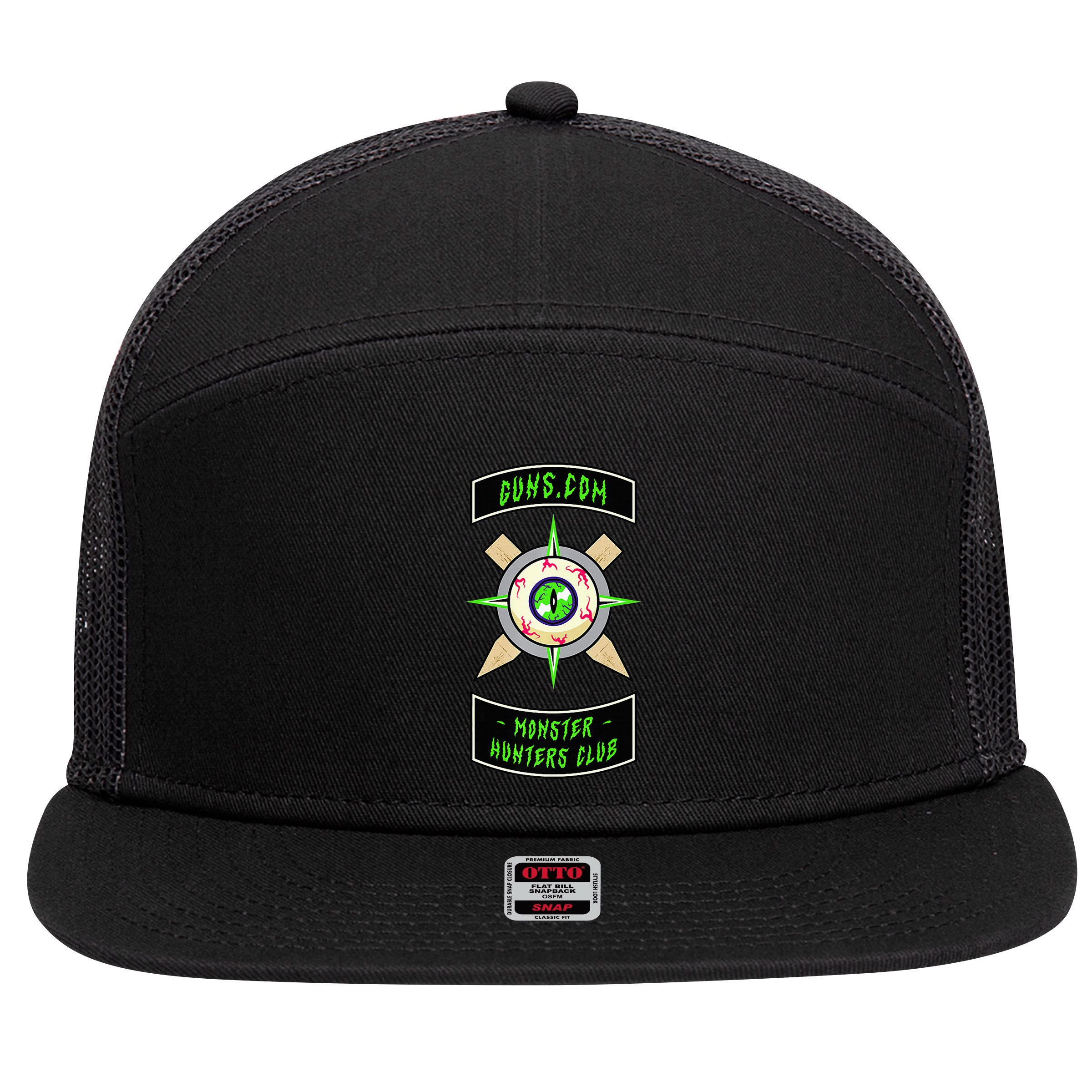 Guns Dot Com Monster Hunters Club 7 Panel Mesh Trucker Snapback Hat