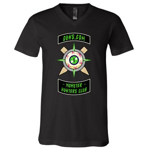 Guns Dot Com Monster Hunters Club V-Neck T-Shirt