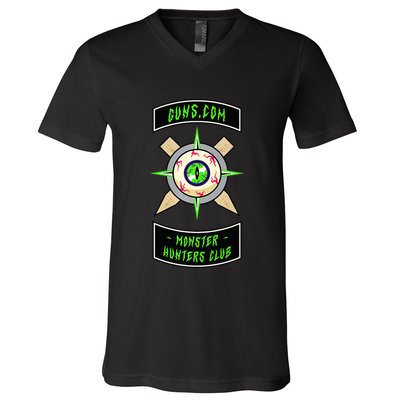 Guns Dot Com Monster Hunters Club V-Neck T-Shirt