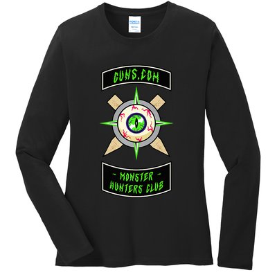 Guns Dot Com Monster Hunters Club Ladies Long Sleeve Shirt
