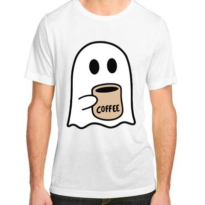 Ghost Drinking Coffee Funny Halloween Costume Coffee Lover Adult ChromaSoft Performance T-Shirt