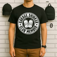 Garage Drinker Club Member Day Drinking Dad Beer Garage T-Shirt