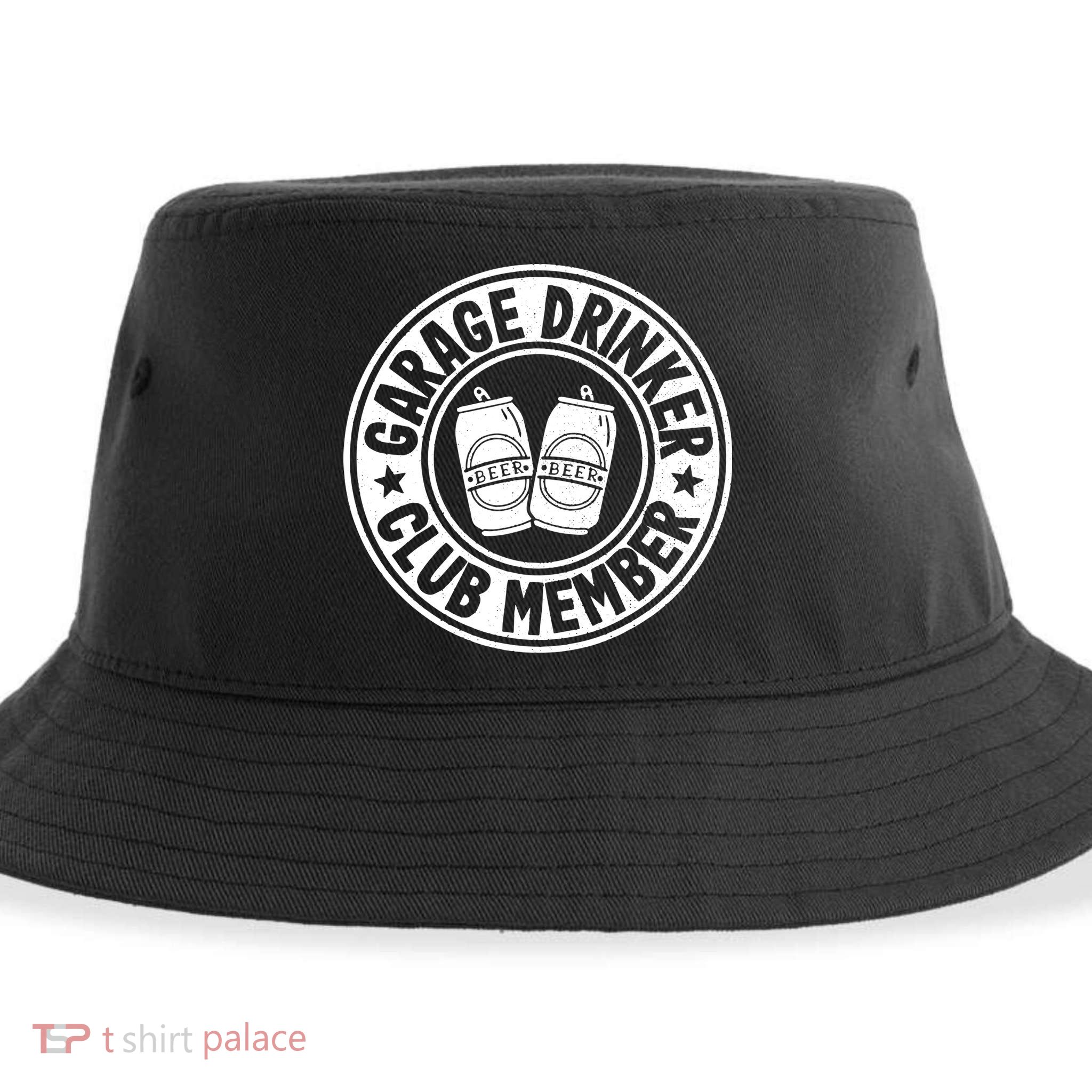 Garage Drinker Club Member Day Drinking Dad Beer Garage Sustainable Bucket Hat