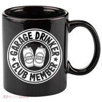 Garage Drinker Club Member Day Drinking Dad Beer Garage 11oz C Handle Ceramic Mug