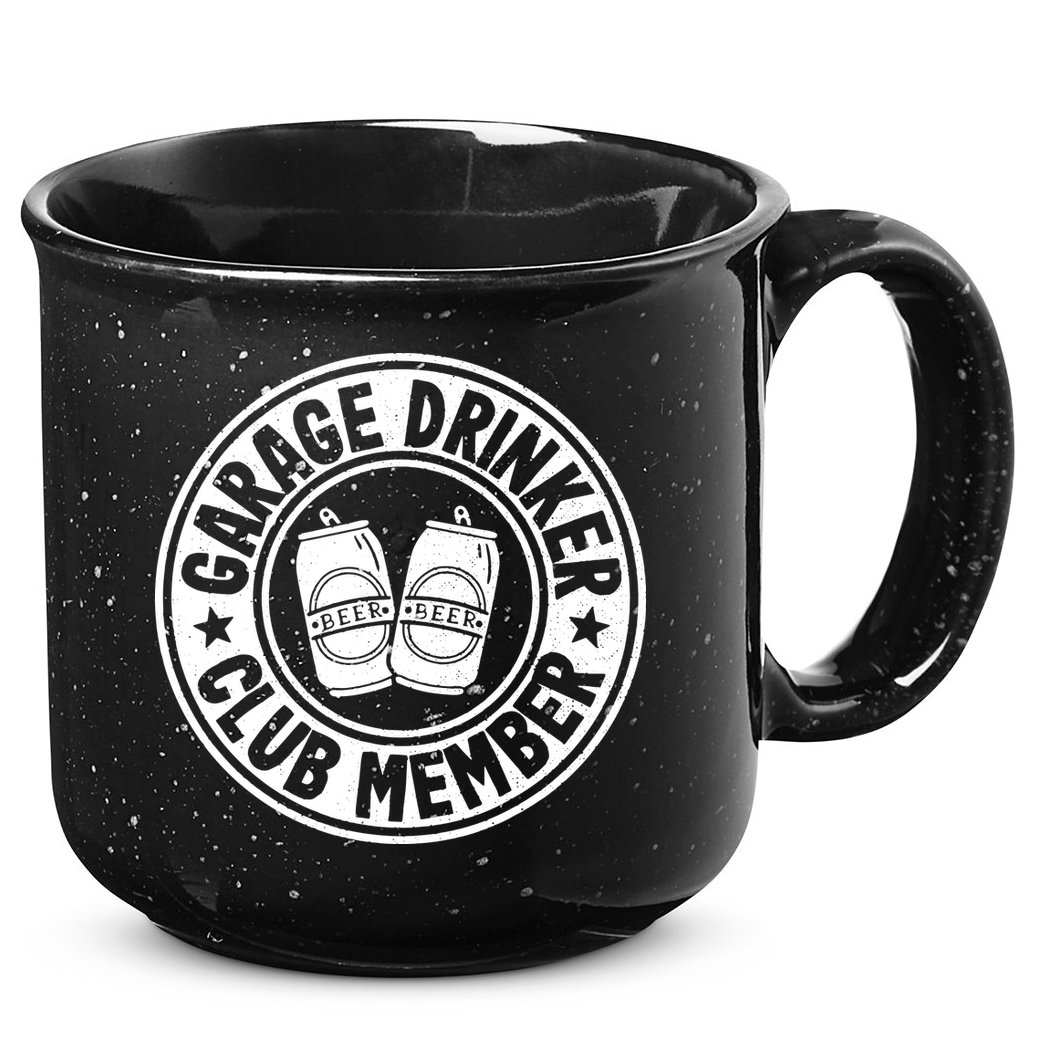Garage Drinker Club Member Day Drinking Dad Beer Garage 15oz Campfire Ceramic Mug