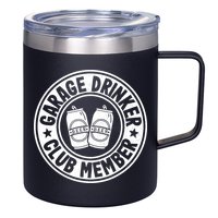 Garage Drinker Club Member Day Drinking Dad Beer Garage 12oz Stainless Steel Coffee Mug