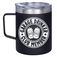 Garage Drinker Club Member Day Drinking Dad Beer Garage 12oz Stainless Steel Coffee Mug